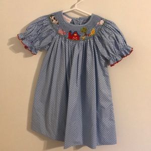 Petit Bebe Smocked Farm Dress